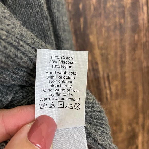 Madewell | Tie Cuff Pullover Sweater Gray Small - Picture 5 of 6